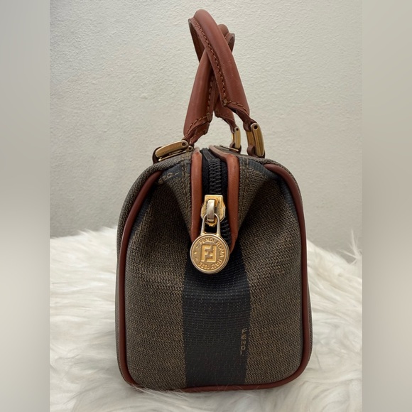 FENDI Vintage Pequin Mini Boston Handbag - Picture 4 of 14